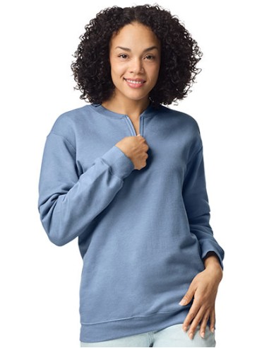 G-SF008-Softstyle® Midweight Adult Fleece 1/4 Zip Sweatshirt